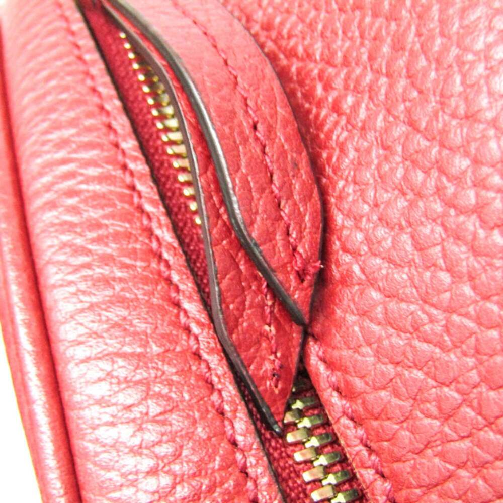 GUCCI Red Leather Backpack - Picture 9 of 12